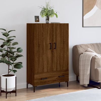 vidaXL Vysoká skrinka hnedý dub 69,5x31x115 cm kompozitné drevo