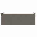vidaXL Vankúš na lavičku SOEST 100% polyester Sivá 150 x 50 x 8 cm