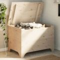 vidaXL Úložný box s vekom RANA 80x49x54 cm borovicový masív