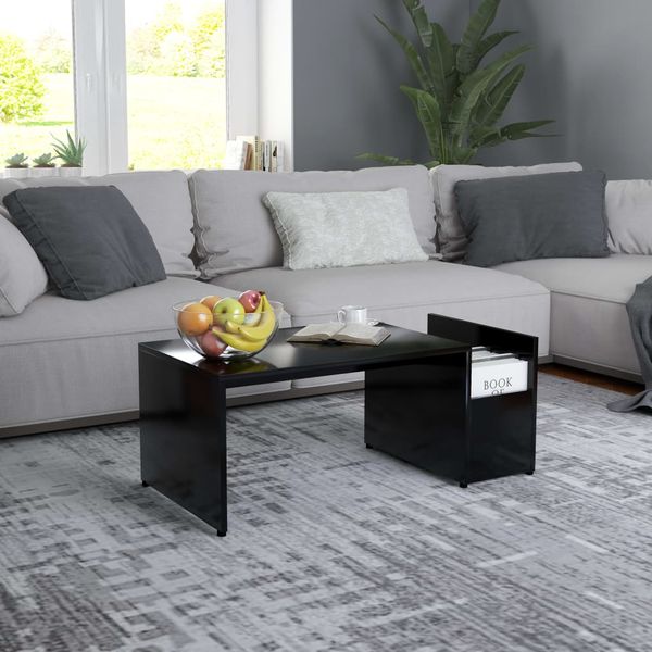 vidaXL Konferenčný stolík čierny 90x45x35 cm kompozitné drevo