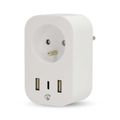 SmartLife chytrá zásuvka NEDIS WIFIP151EWT /Wi-Fi/meranie spotreby/16A/3680W/biela