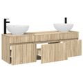 vidaXL Set kabinetov do kúpeľne 3 ks Dub sonoma 49 x 44,5 x 66,5 cm