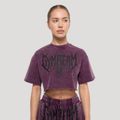 Dámske cropped tričko Abyss Raisin - GymBeam, veľkosť XL