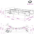 vidaXL Elektrický nastaviteľný rám postele Biela 150 x 200 cm Oceľ