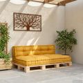 vidaXL Vankúš na paletový gauč 2 pcs Žltá 120 x 80 x 38 cm Látka