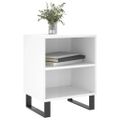 vidaXL Nočné skrinky 2 ks vysoký lesk biele 40x30x50 cm kompoz. drevo