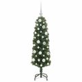 vidaXL Umelý vianočný stromček Zelená 120 cm PVC, oceľ a plast