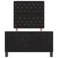 vidaXL Posteľ s pružinovým rámom Čierna 100 x 200 cm Zamat