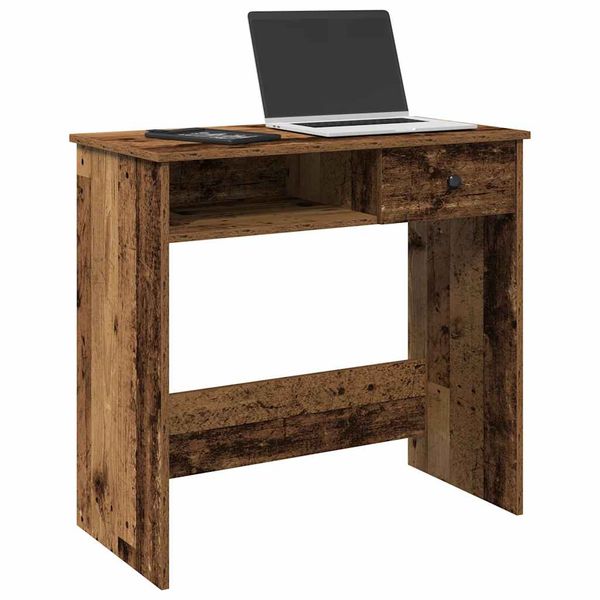 vidaXL Písací stôl staré drevo 80x40x75 cm kompozitné drevo