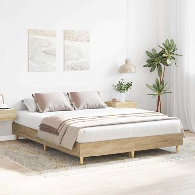 vidaXL Rám postele Sonoma 152 x 203 cm Kompozitné drevo