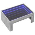 vidaXL Konferenčný stolík s nekonečnými LED sivý sonoma 70x50x30 cm
