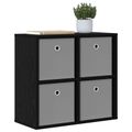 vidaXL Servírovacia skriňa Čierny dub 59,5 x 27 x 57 cm