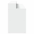 vidaXL Stôl s LED svetlami biely 200x55x91 cm kompozitné drevo
