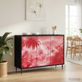 vidaXL Servírovacia skriňa AACHEN Čierny dub 102 x 33 x 76 cm