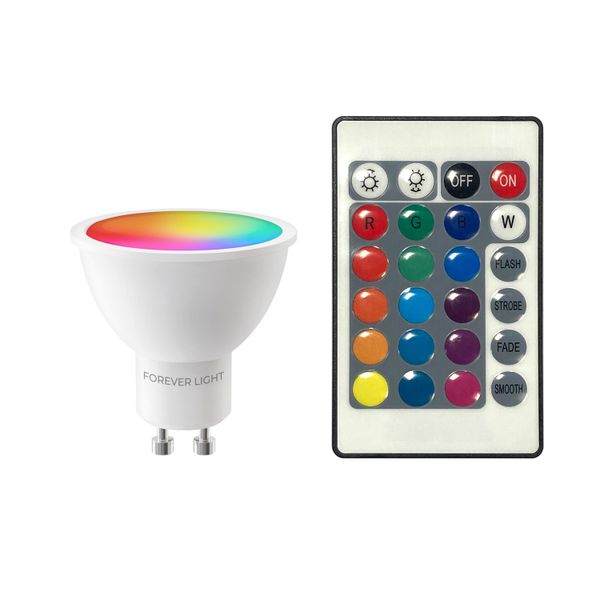 Forever Light LED žiarovka RGB GU10 4,8W 440lm 4000K trieda F