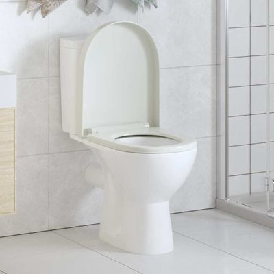 vidaXL WC sedadlo, pomalé sklápanie, rýchloupínacie, biele, štvorcové