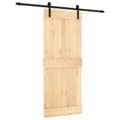 vidaXL Posuvné dvere Prírodná a čierna 85 x 210 cm