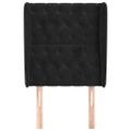 vidaXL Čelo postele so záhybmi čierne 83x23x118/128 cm zamat