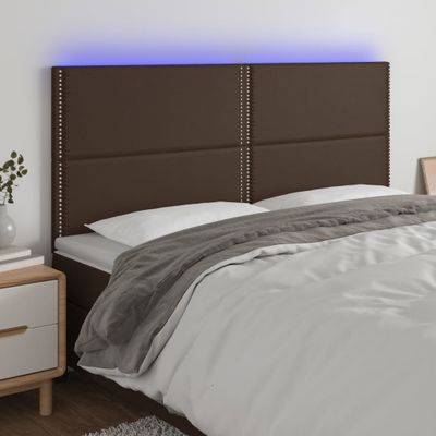 VidaXL Čelo postele hnedé 180x5x118/128 cm umelá koža