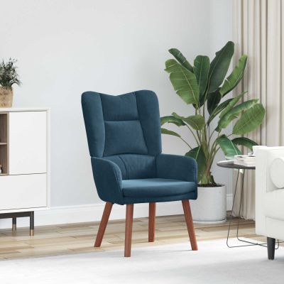 vidaXL kreslo Modrá 63 x 67 x 94 cm Zamat