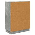 vidaXL Zásuvkový kabinet Betónovo sivá 66 x 34,5 x 87 cm