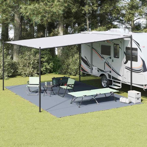vidaXL Koberec do stanu Modrá a šedá 600 x 250 cm Polyetylén