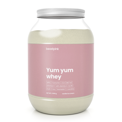 Yum Yum Whey - BeastPink + darček, vanilková zmrzlina, 1000 g