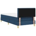 vidaXL LED box s pružinami s LED pásikmi Modrá 100 x 200 cm látka