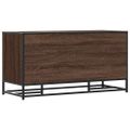 vidaXL Lavica na topánky hnedý dub 100x40x53,5cm kompozitné drevo+kov
