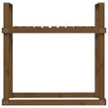 vidaXL Stojan na palivové drevo medový 110x35x108,5cm masívna borovica
