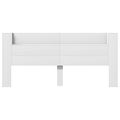 vidaXL Skrinka na čelo postele s LED biela 220x16,5x103,5 cm