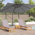 vidaXL Slnečník 351 x 250 x 260 cm Polyester a hliník Antracit