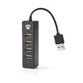 NEDIS UHUBU2420BK USB hub | 4portový | USB 2.0 | čierny