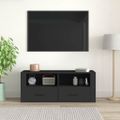 vidaXL TV skrinka čierna 100x35x40 cm spracované drevo
