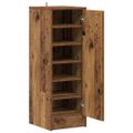 VidaXL Skrinka na topánky Old Wood 32x35x92 cm Engineered Wood