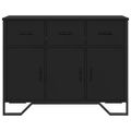 vidaXL Komoda čierna 97x32,5x74,5 cm kompozitné drevo