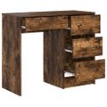 vidaXL Stôl Dymová dub Kompozitné drevo 90 x 37,5 x 75 cm