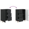 vidaXL Servírovacia skriňa Čierna 66 x 34,5 x 90 cm Kompozitné drevo