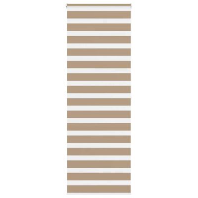 vidaXL Zebrová roleta pieskovo hnedá 85x200 cm šírka látky 80,9 cm polyester