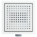 vidaXL Odtok sprchy s bodkami Strieborná 20 x 20 cm Nerezová oceľ 304