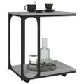vidaXL Bočný stolík s kolieskami sivý sonoma 50x35x55,5cm sprac. drevo