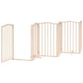 vidaXL Brána pre psa s dverami skladacia 9 panely 450cm topoľové drevo