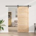 vidaXL Posuvné dvere 80 x 208 cm Borovicový masív Prírodná
