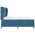 vidaXL Posteľ s pružinovým rámom Tmavomodrá 200 x 180 cm Zamat