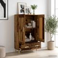 vidaXL Highboard Staré drevo 70 x 31 x 115 cm Kompozitné drevo