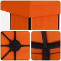 vidaXL Záhradný altánok 6 x 3 m Oranžová Polyester a oceľ 190 gsm