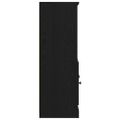 vidaXL Highboard Čierny dub 132 x 35,5 x 103,5 cm Kompozitné drevo