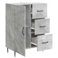 vidaXL Servírovacia skriňa Betónovo sivá 66 x 34,5 x 89,5 cm