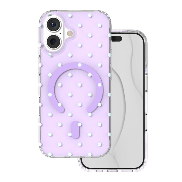 Puzdro Bubble Dots Mag pre iPhone 17 6,3'' fialová