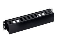 19'' vyvazovací panel 2U plastový, černý RAL9005